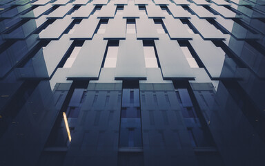 building facade with reflections