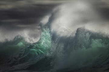 Huge waves at sunset, Sydney Australia