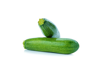 green fresh japanese cucumbers isolated