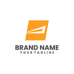 Naklejka premium Abstract fast shipping and moving logo design for logistics company