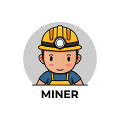 Cute miner logo