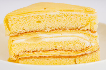 Fototapeta premium A piece of fresh cake