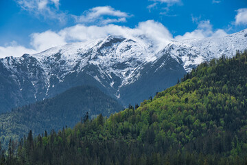 Naklejka na ściany i meble Landscape photo of the High Tatras National Park, Slovakia