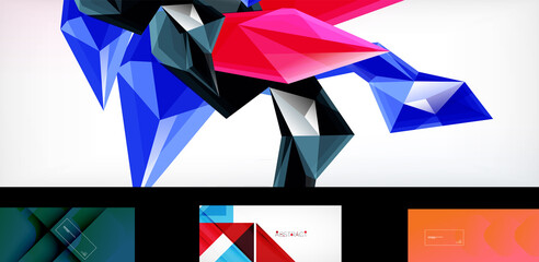 Set of vector abstract backgrounds. Various design templates