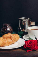 sweet bun dessert for breakfast coffee cup cinnabon