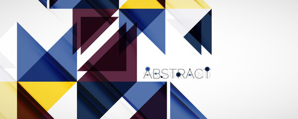 Set of vector triangle geometric backgrounds. Vector illustration for covers, banners, flyers and posters and other designs