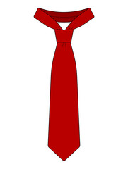 Men’s necktie template vector illustration