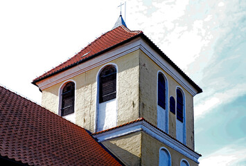 built in the second half of the 16th century at the beginning as an Evangelical Catholic church dedicated to Saint Andrzej Bobola in the town of Rydzewo in Masuria in Poland