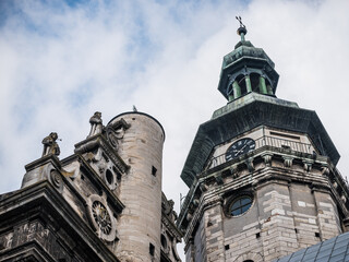LVIV, UKRAINE - March 2021: Exterior of The Bernardine church and monastery, today the Greek...