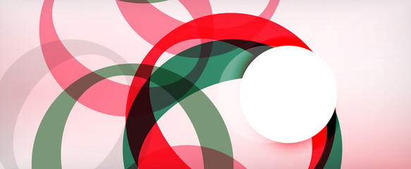 Fototapeta premium Ring geometric shapes, o letter repetition wallpaper. Abstract background for business or technology presentations, internet posters or web brochure covers