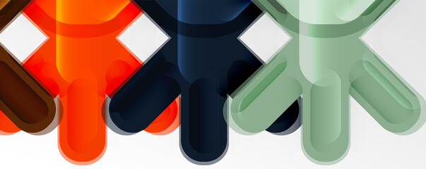 Obraz premium Abstract glossy crosses background for business or technology presentations, internet posters or web brochure covers