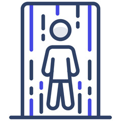 Space explorer icon in flat design, cosmonaut vector