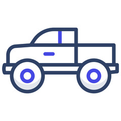 Vector design of pickup van, editable icon 
