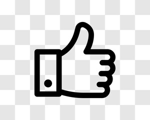 Hand like, thumb up vector icon illustration. Social media concept.