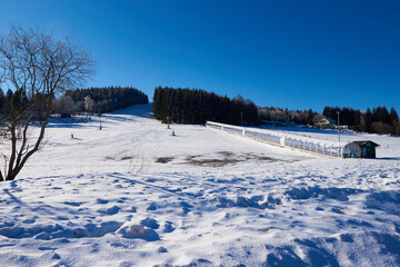 Obraz premium Skipiste in Altenberg im Osterzgebirge