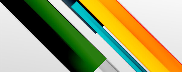 Multicolored lines background. Design template for business or technology presentations, internet posters or web brochure covers