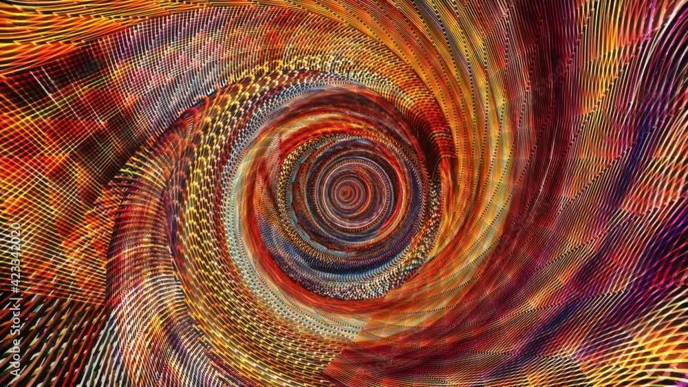 Poster endless loop grid net cyber wire frame tunnel. 4k 3d loop ready animation of digital tunnel wire-fra