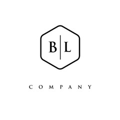 initial BL logo design vector