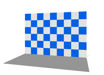 記者会見のセット