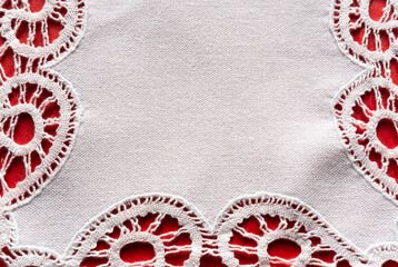Small details of handmade lace