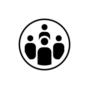 follower icon vector isolated on white