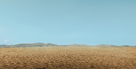 Fototapeta na wymiar a desert landscape, dry soil background