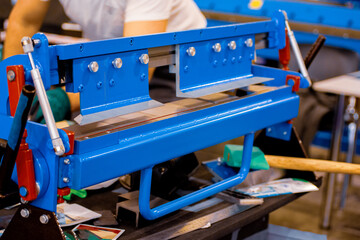 Manual roller bending machine. Metal sheet bending machine