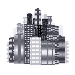 Skyscrapers smart city buildings concept. Modern business center.