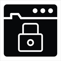 website security glyph modern illustration