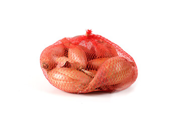 net shallot isolated on white