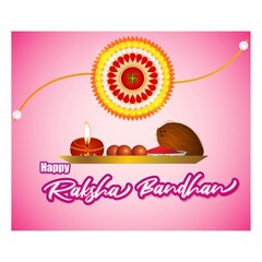 vector illustration for Indian festival Raksha Bandhan means Raksha Bandhan