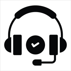 headphone glyph modern illustration