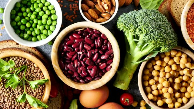 proteins sources- assorted of health food