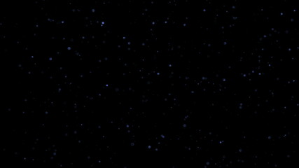 Natural Organic Dust Particles Floating On Black Background. Glittering Sparkling Particles Randomly Spin In The Air With Bokeh. Place it over your footage in add or screen mode.