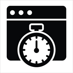 Web optimization glyph modern illustration