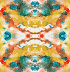 Fototapeta na wymiar Seamless Pattern of Abstract Watercolor Spots