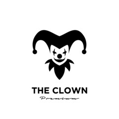 clown / joker logo icon design vector illustration - obrazy, fototapety, plakaty