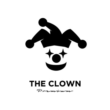 clown / joker logo icon design vector illustration
