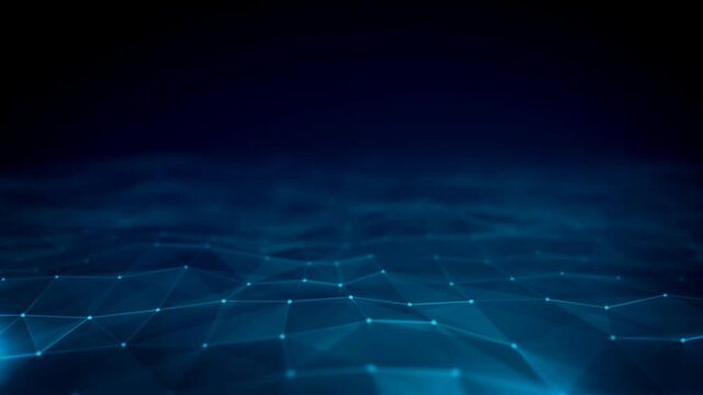 Abstract Plexus Geometrical Background Loop/ 4k animation of an abstract technology background with moving lines and dots for network digital data concept and communication seamless looping