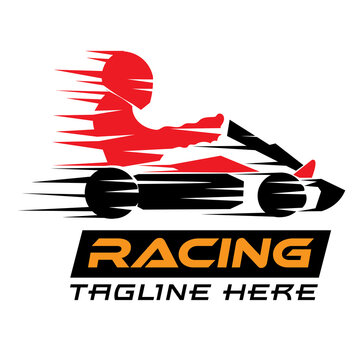 Gokart Vector Illustrtaion Logo, Perfect For Racing Event And Team Logo