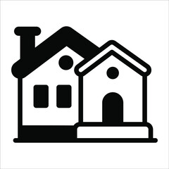 home glyph icon,  real estate  web and mobile icon.