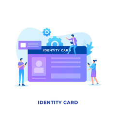 Identity card illustration concept design. Illustration for websites, landing pages, mobile applications, posters and banners