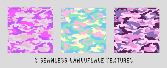 vector camouflage patterns for army. Military-style Creative Camouflage Set
