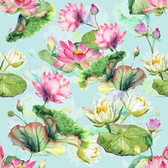 floral and leaves pattern beautiful background