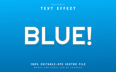 Blue stripes text effect editable