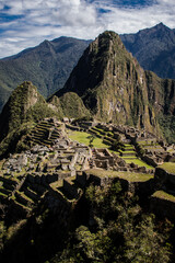 The lost Incan city of Machu Picchu near Cusco, Peru.