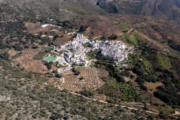 vista del municipio de Parauta en la comarca del valle del Genal, Málaga	