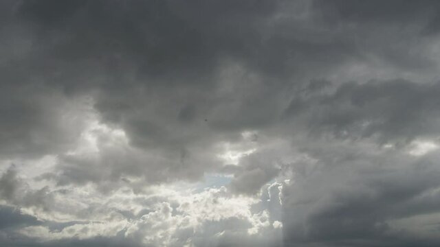 Grey cumulus clouds sky timelapse
