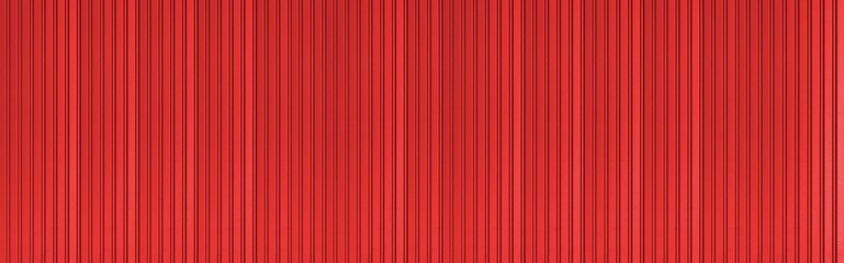 Panorama of Red Corrugated metal background and texture surface or galvanize steel