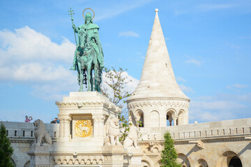 Fototapeta premium Budapest, Hungary - June 20, 2019: Castle District located on Buda side of the city